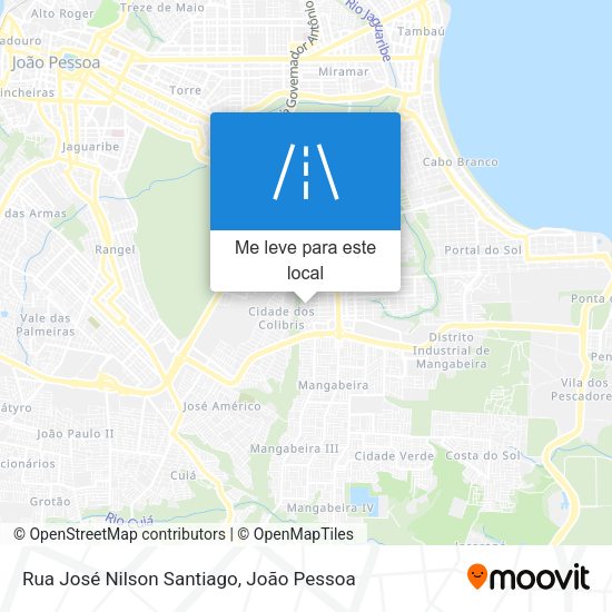 Rua José Nilson Santiago mapa