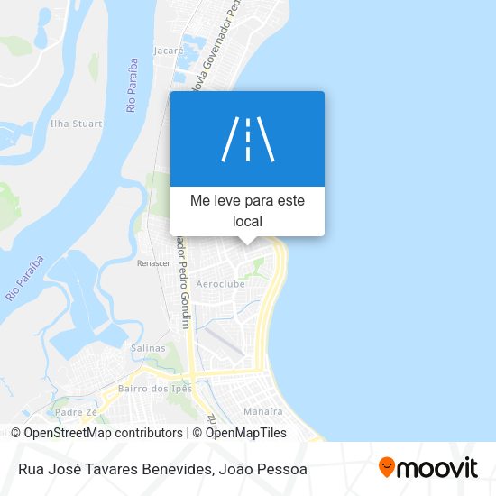 Rua José Tavares Benevides mapa