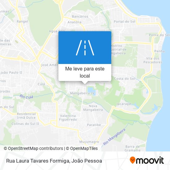 Rua Laura Tavares Formiga mapa