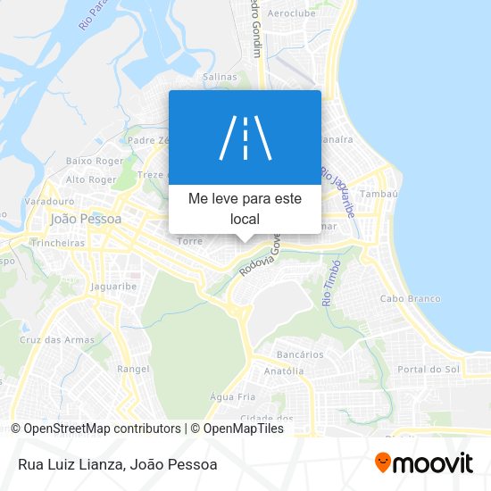 Rua Luiz Lianza mapa