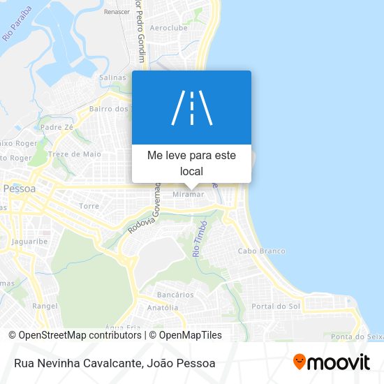 Rua Nevinha Cavalcante mapa