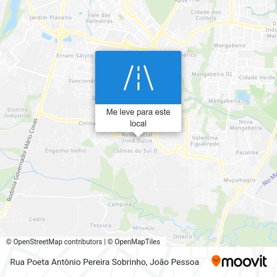 Rua Poeta Antônio Pereira Sobrinho mapa