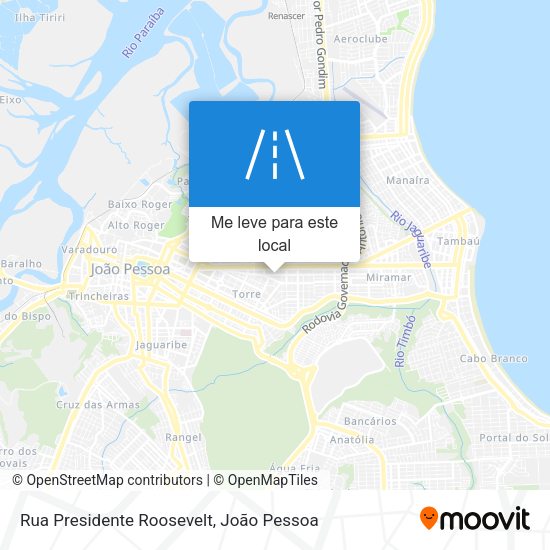 Rua Presidente Roosevelt mapa