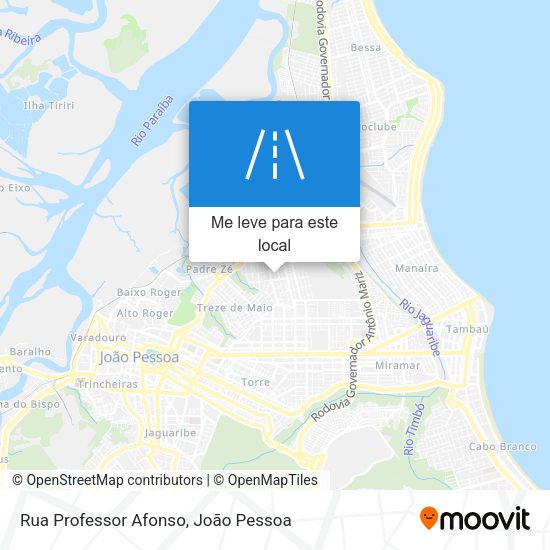 Rua Professor Afonso mapa