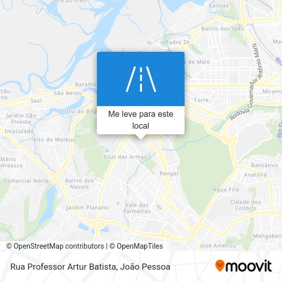 Rua Professor Artur Batista mapa