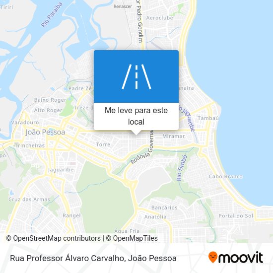 Rua Professor Álvaro Carvalho mapa