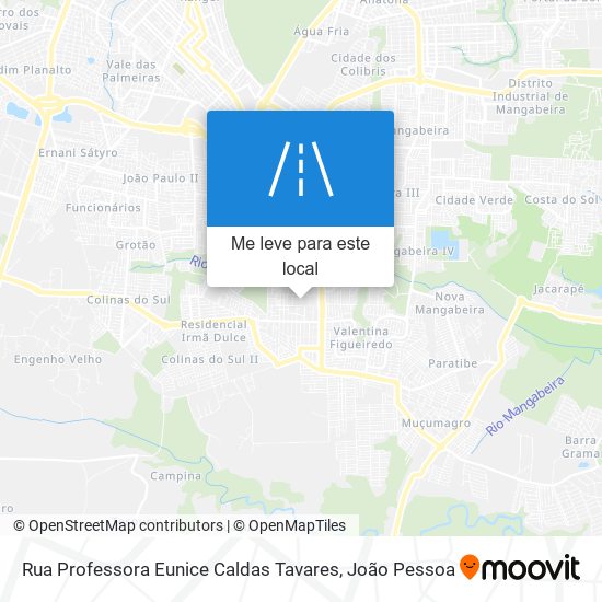 Rua Professora Eunice Caldas Tavares mapa