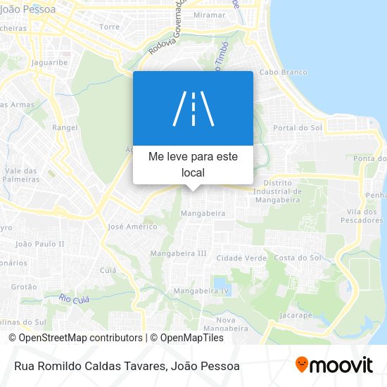 Rua Romildo Caldas Tavares mapa