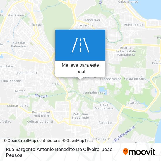 Rua Sargento Antônio Benedito De Oliveira mapa