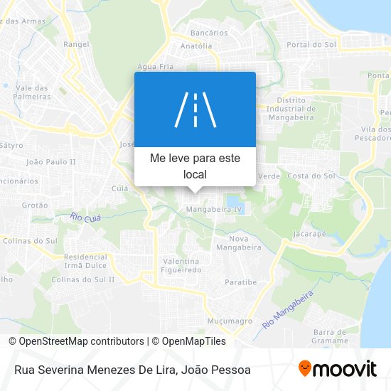 Rua Severina Menezes De Lira mapa