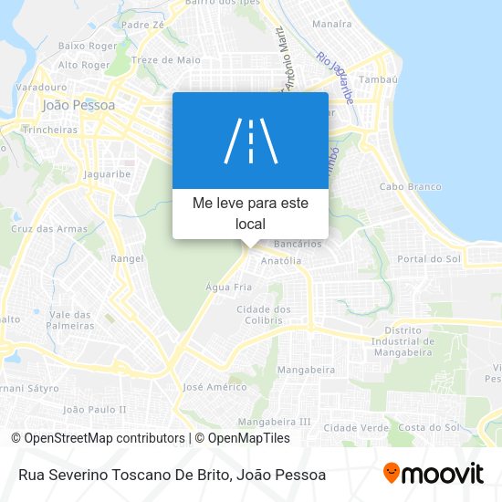 Rua Severino Toscano De Brito mapa