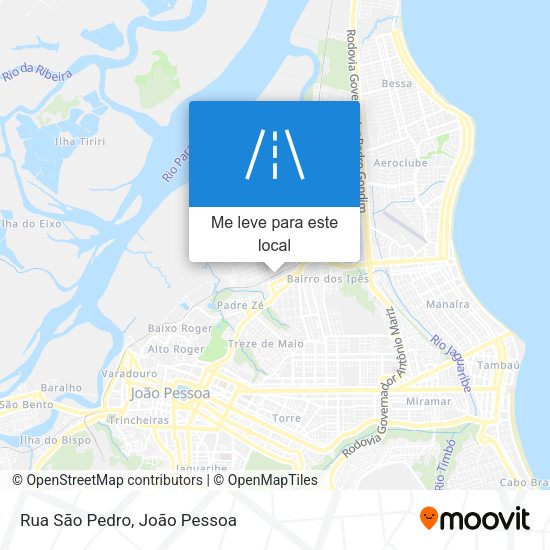 Rua São Pedro mapa
