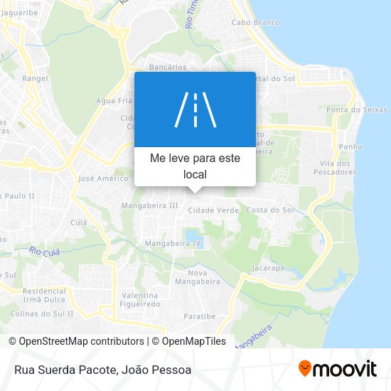 Rua Suerda Pacote mapa