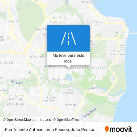 Rua Tenente Antônio Lima Pessoa mapa