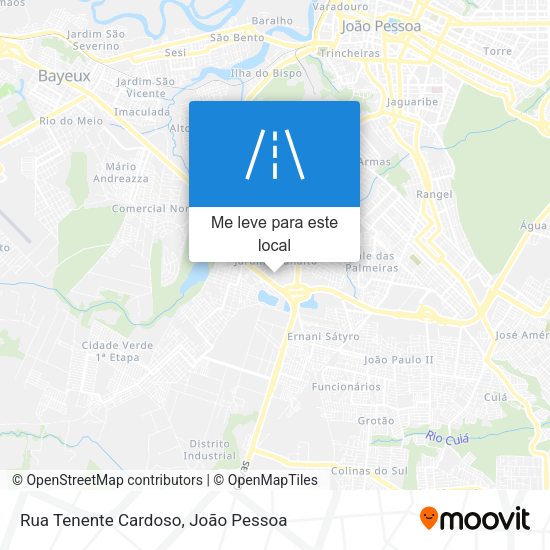 Rua Tenente Cardoso mapa