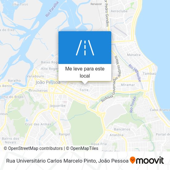 Rua Universitário Carlos Marcelo Pinto mapa