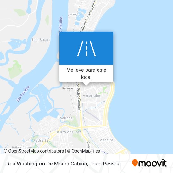 Rua Washington De Moura Cahino mapa