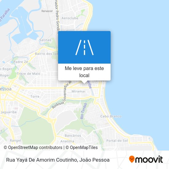 Rua Yayá De Amorim Coutinho mapa