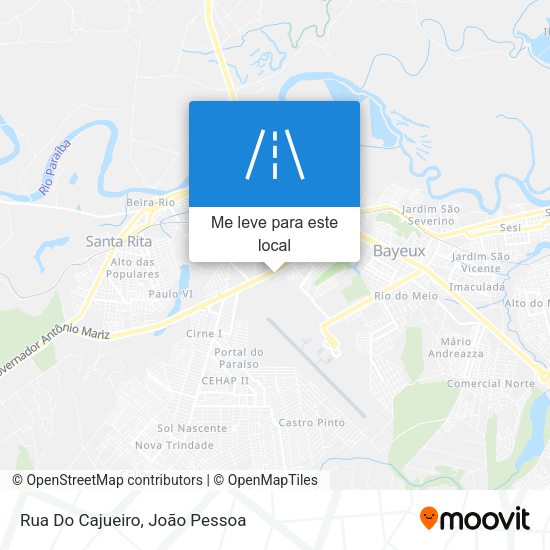 Rua Do Cajueiro mapa