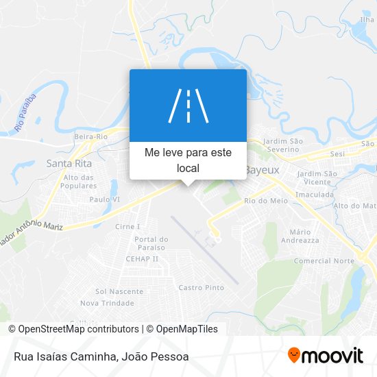 Rua Isaías Caminha mapa