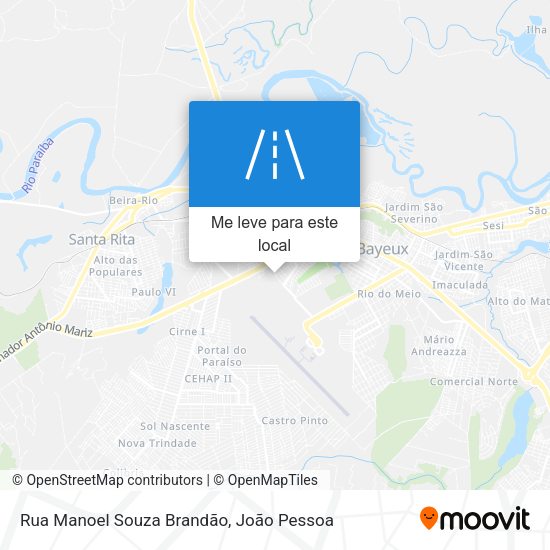 Rua Manoel Souza Brandão mapa