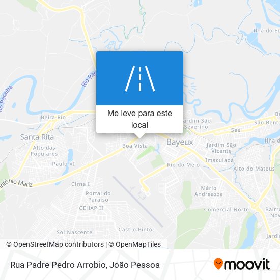 Rua Padre Pedro Arrobio mapa