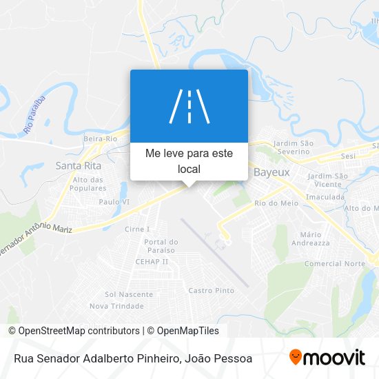 Rua Senador Adalberto Pinheiro mapa