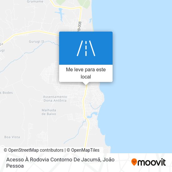 Acesso À Rodovia Contorno De Jacumã mapa