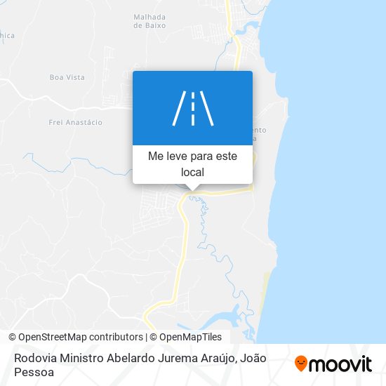 Rodovia Ministro Abelardo Jurema Araújo mapa