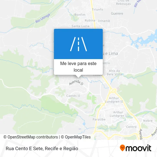 Rua Cento E Sete mapa