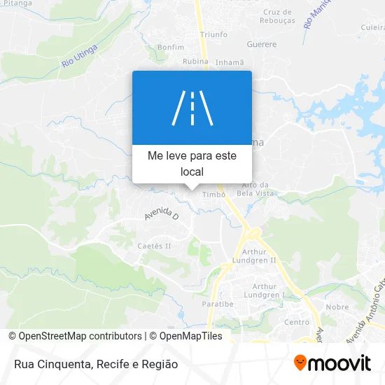Rua Cinquenta mapa