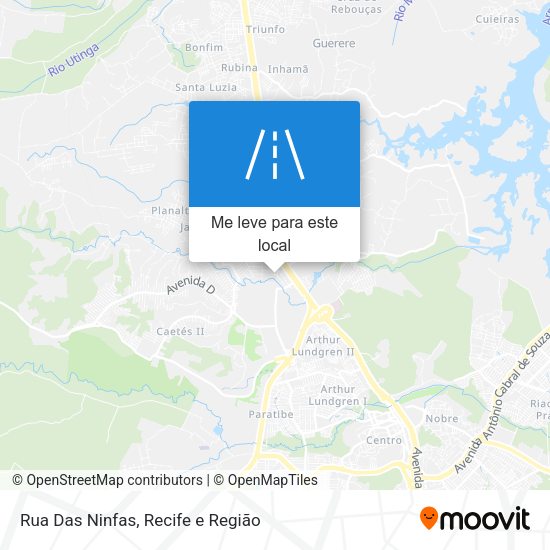 Rua Das Ninfas mapa