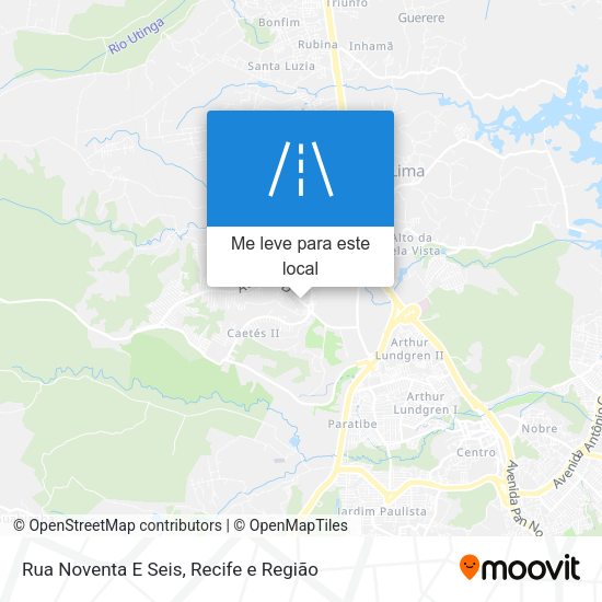Rua Noventa E Seis mapa