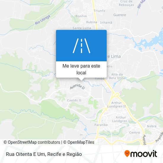 Rua Oitenta E Um mapa