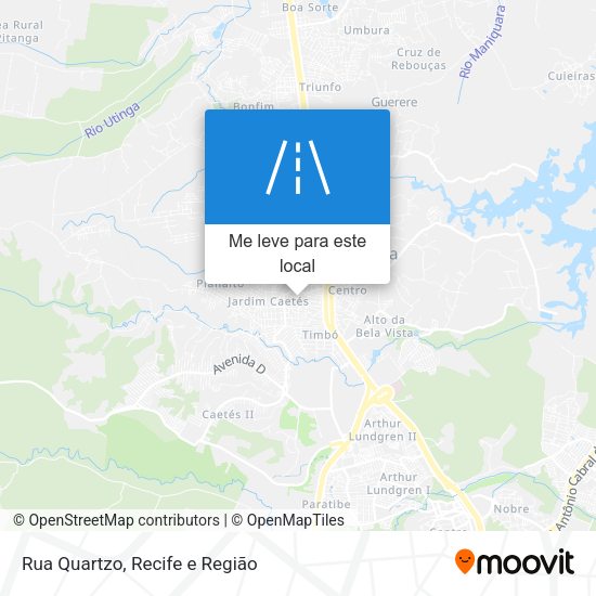 Rua Quartzo mapa