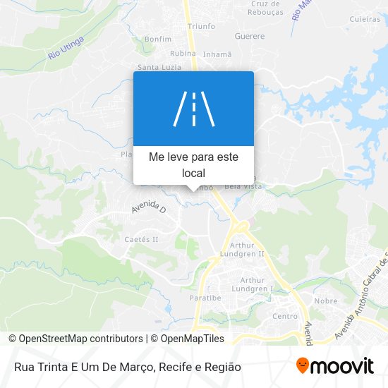 Rua Trinta E Um De Março mapa
