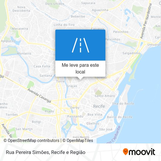 Rua Pereira Simões mapa