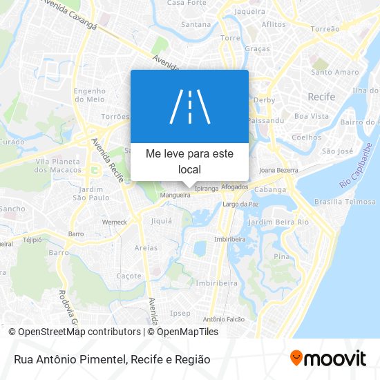 Rua Antônio Pimentel mapa