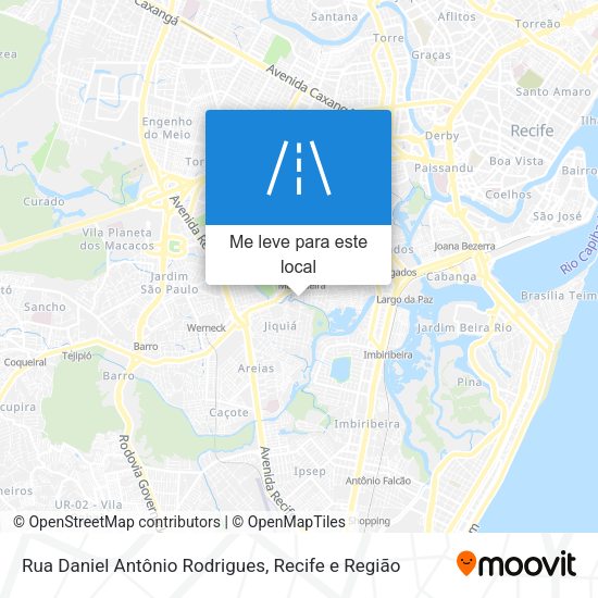 Rua Daniel Antônio Rodrigues mapa