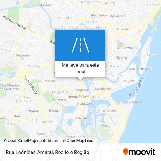 Rua Leônidas Amaral mapa