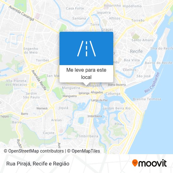 Rua Pirajá mapa