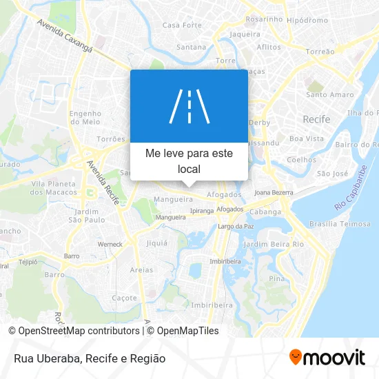 Rua Uberaba mapa