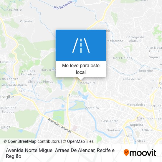 Avenida Norte Miguel Arraes De Alencar mapa