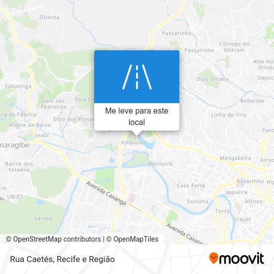 Rua Caetés mapa