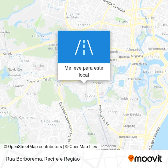 Rua Borborema mapa