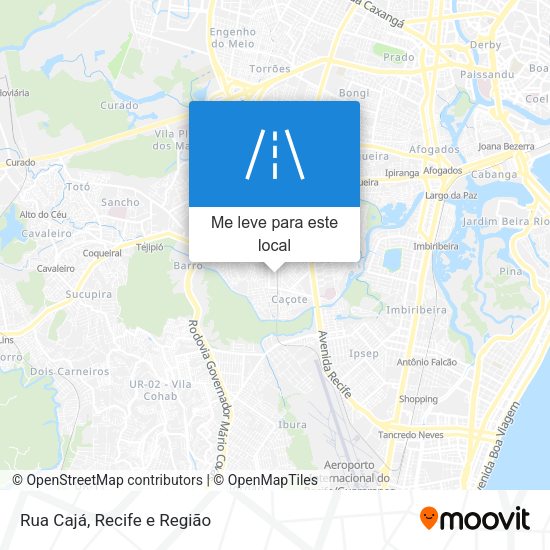 Rua Cajá mapa