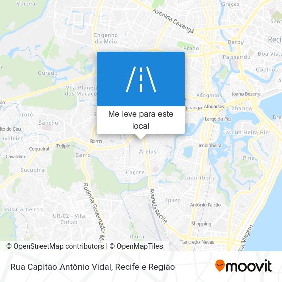 Rua Capitão Antônio Vidal mapa