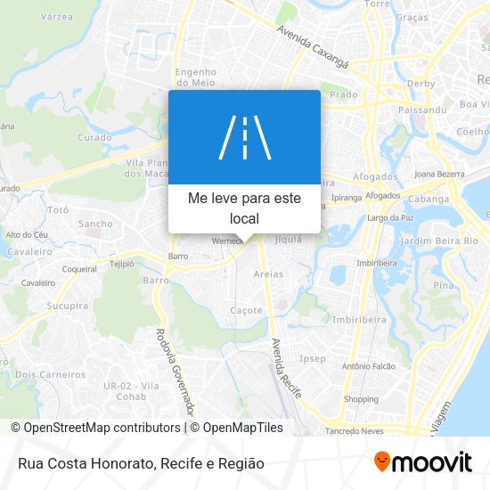 Rua Costa Honorato mapa