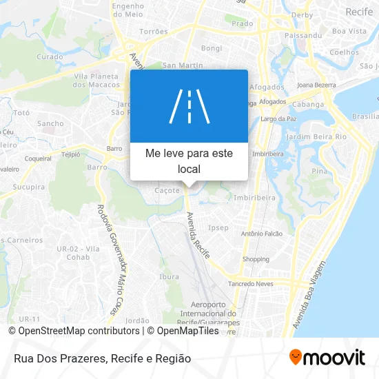 Rua Dos Prazeres mapa