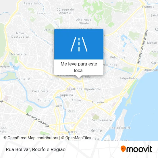 Rua Bolivar mapa